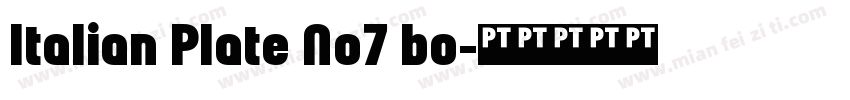 Italian Plate No7 bo字体转换